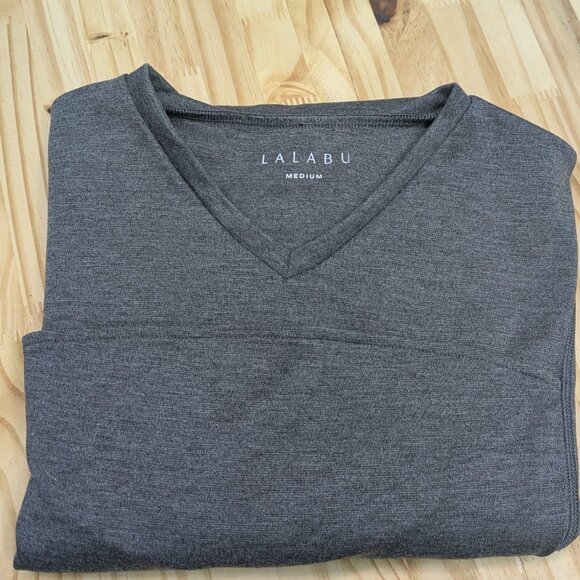 Lalabu Dad baby pocket Shirt Medium Short Sleeve grey Excellent condition - Picture 1 of 7